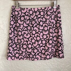 Hello Kitty Pink A-Line Mini Skirt with Bow‎ Pattern size Medium NWT